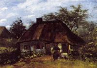 Gogh, Vincent van - Cottage and Woman with a Goat